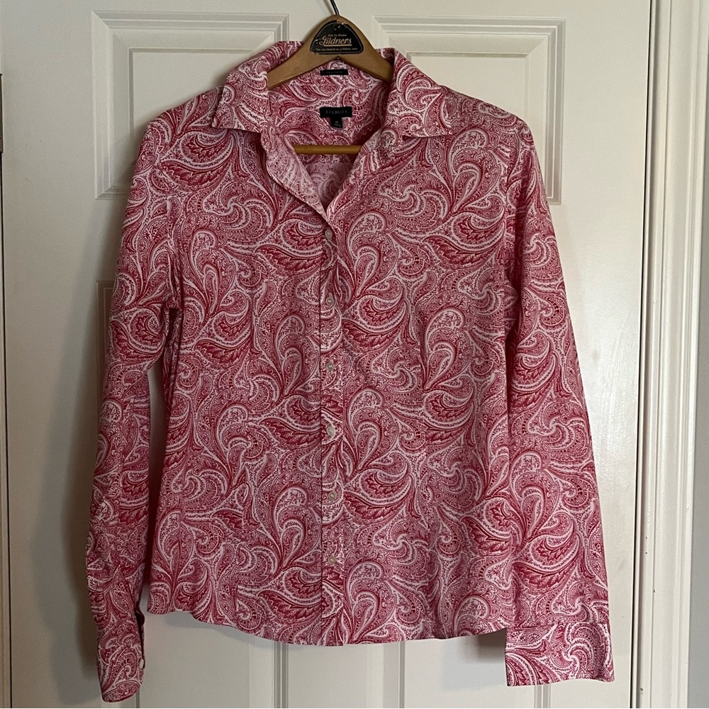 Red Paisley Talbots and Long Sleeve Shirt